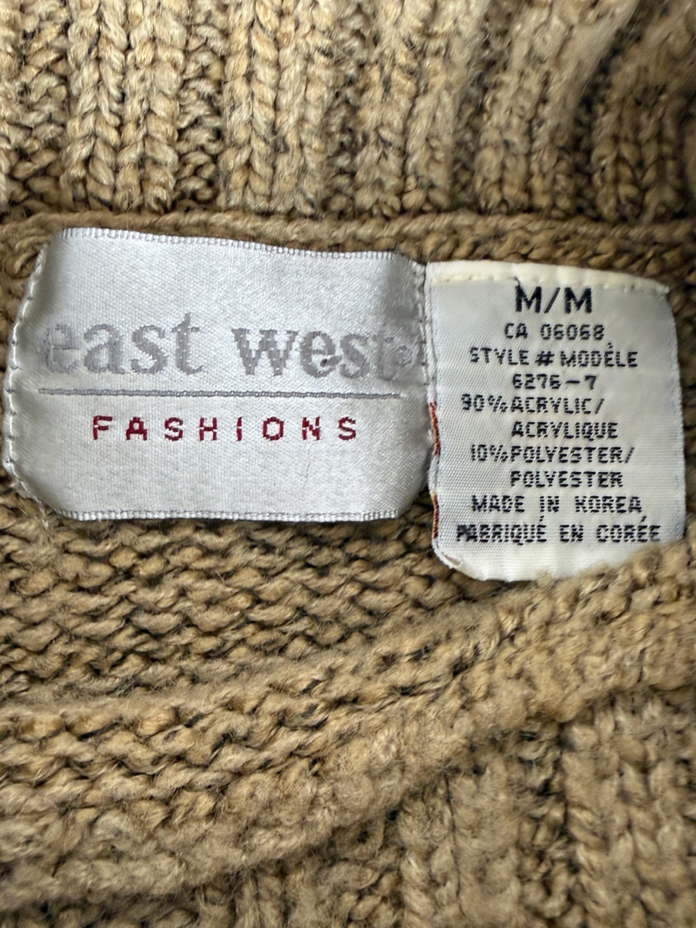 East West Fashions Women’s M Fair Isle Turtleneck Sweater Brown Green Orange - Picture 9 of 10